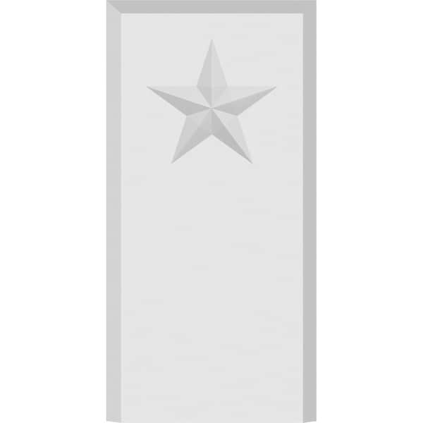 Standard Foster Star Plinth Block With Beveled Edge, 3 1/2W X 7H X 1P